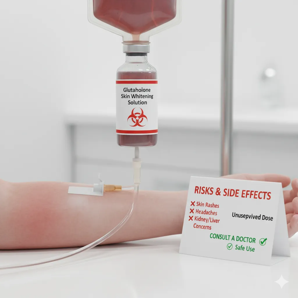 glutathione drips risk effects