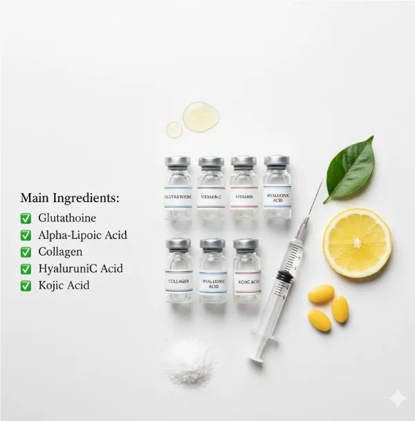 glutathione injgredients used for injections