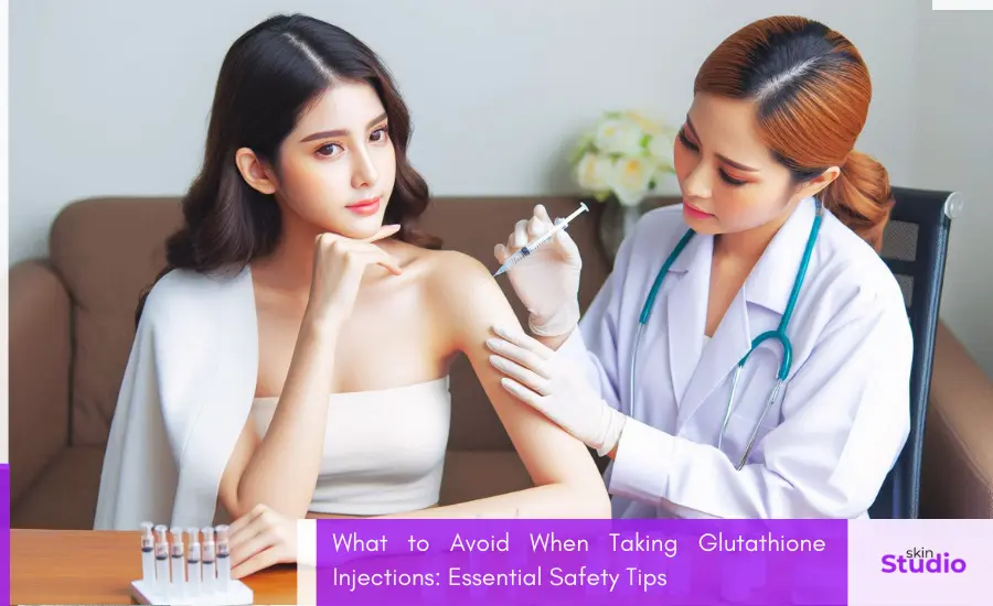 What to Avoid When Taking Glutathione Injections_ Essential Safety Tips - Featured Image - Skin Studio Pakistan